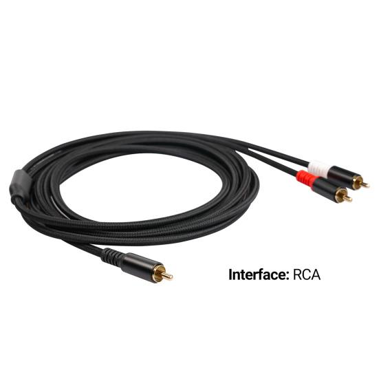 Аудиокабель Профессиональный RCA Папа к Двойному экранированному Позолоченному 2 RCA Папа Стерео Аудио