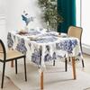 Цветочная круглая прямоугольная скатерть, устойчивая к пятнам, водоотталкивающая, немнущаяся цветочная скатерть для дома, кухни, обеда, вечеринки, использования в помещении и на открытом воздухе