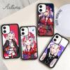 Nakiri Ayame Hololive Girl Phone Case for iPhone 11 12 13 14 Pro Max Mini XR XS SE 2020 6S 7 8 Plus Samsung Galaxy S21 S22 Cover
