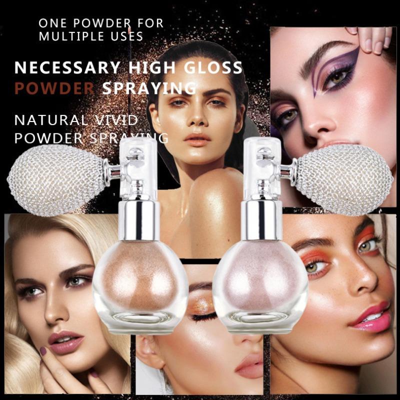 Пудра-спрей для выделения, блестящая перламутровая укладка волос, блестящий свадебный макияж, блестящая рассыпчатая пудра для ухода за волосами