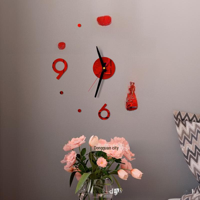 3D Luminous Acrylic Quartz DIY Silent Wall Clock for Living Rooms