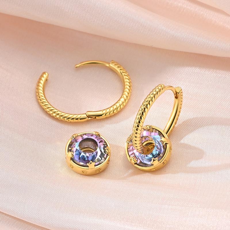 925 Sterling Silver Hoop Earrings Love Flower Plant Ear Studs Fit Teens Women Female Party Drop Earrings Jewelry Gifts 2