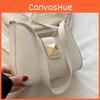Color Solid Simple Gold Buckle Decoration Women Casual Shoulder Bag Daily For