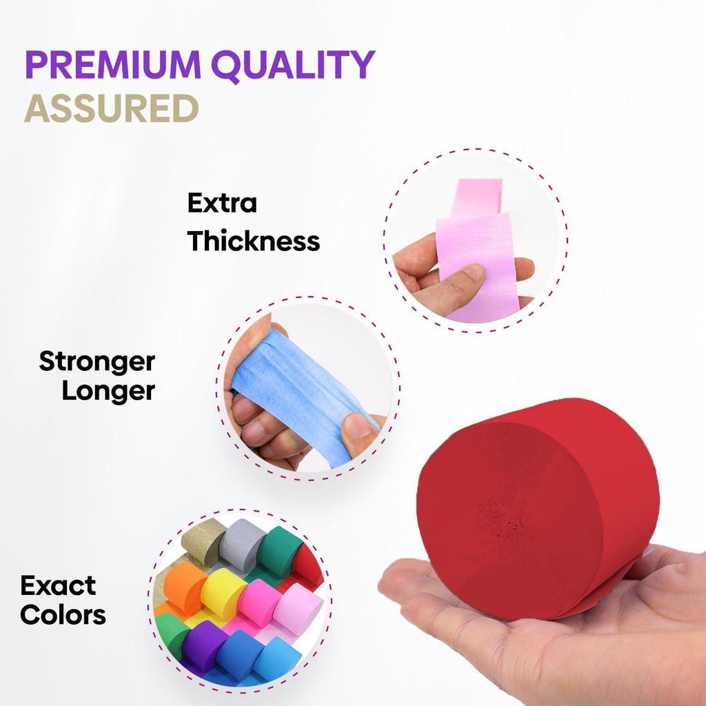 Crinkled Handmade Crepe Paper Roll for Kids' DIY Projects and Kindergarten Decor