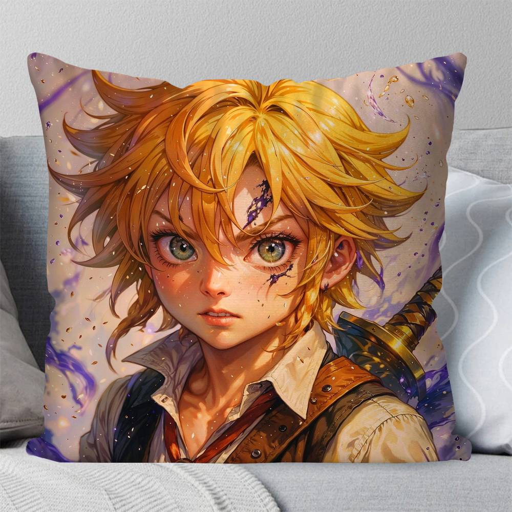 The Seven Deadly Sins Anime Pillow Case Fashion Square Pillowcase Bedroom Sofa Room Ins Decoration Leisure