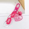 Брелок-подвеска в виде сердца из смолы с колокольчиком, креативный женский, цветной, пластиковый, брелок для ключей, чехол для наушников, сумка, аксессуары