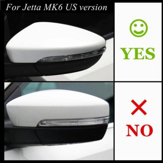 LED Sequential Side Mirror Turn Signal Lights 2Pc For VW Passat CC B7 Jetta MK6