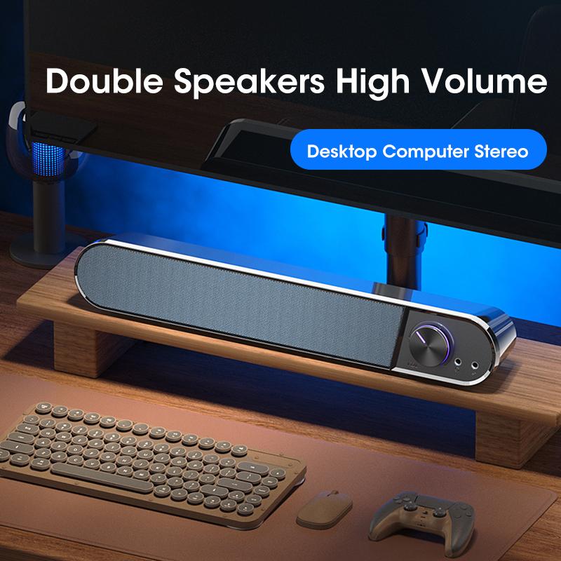Проводной Беспроводной Bluetooth Динамик с Питанием от USB Звуковая Панель для ПК Телевизора Компьютера Ноутбука Игровой Домашний Кинотеатр Система Объемного Звука