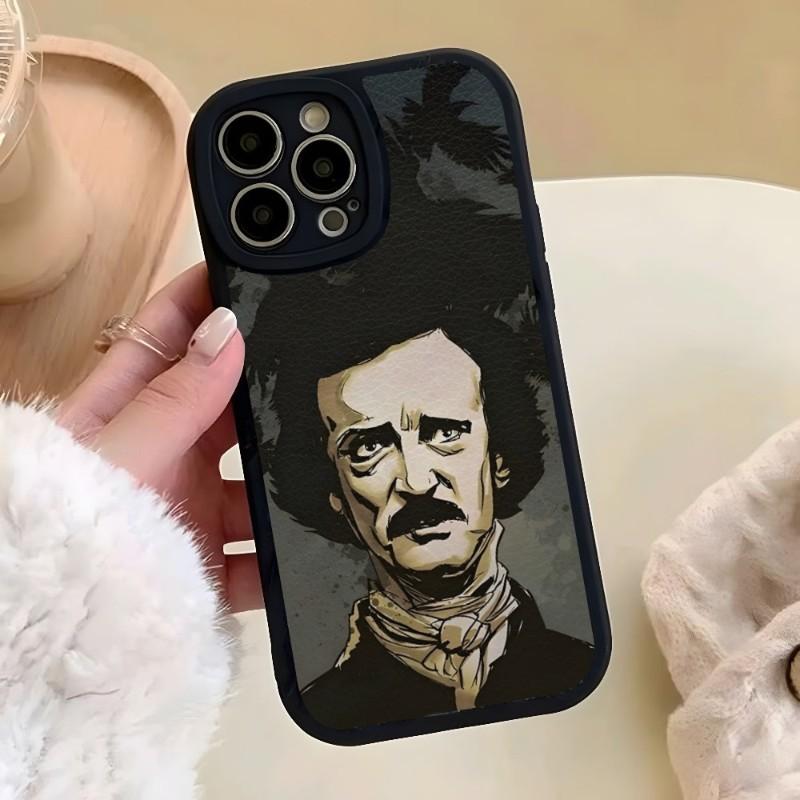 Чехол для телефона Эдгар Аллан По для iPhone 14 Pro Max 13 12 11 Mini X Xr Xs 8 7 Plus Силиконовый чехол из кожи ягненка
