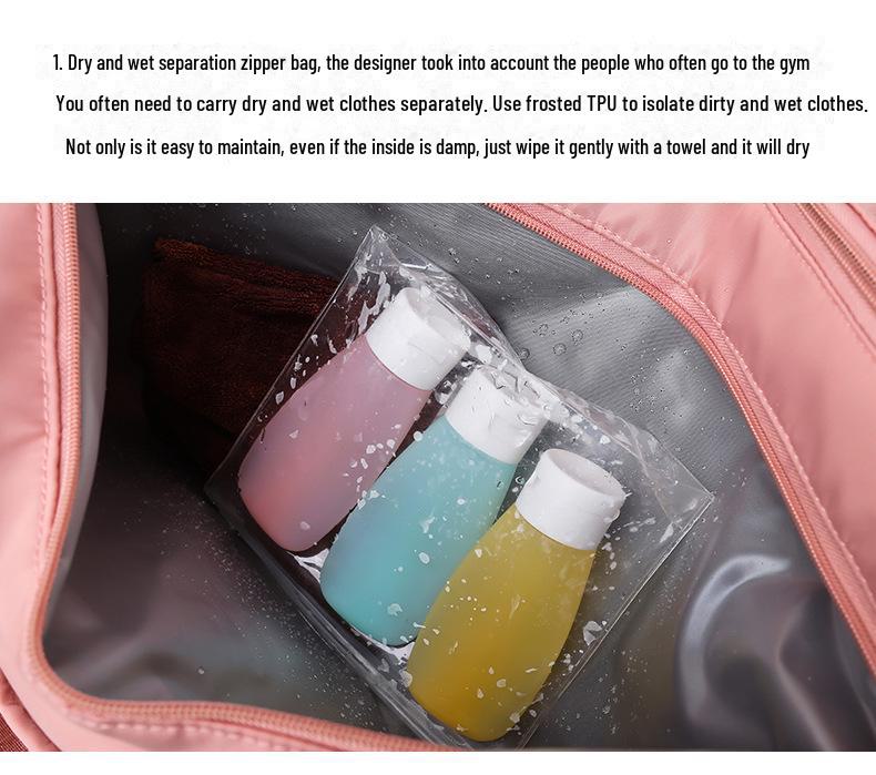 Вместительная дорожная сумка с отделением для влажного и сухого белья, идеально подходит для занятий спортом, йоги и коротких поездок, с напечатанным логотипом.