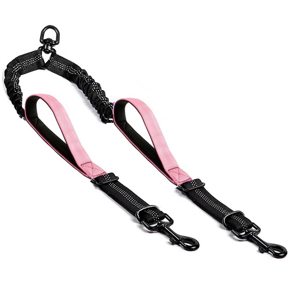 Shock Absorbing Dual Dog Leash No-Tangle Pet Walking Rope Two Dog Lead Rope Two Dogs Walking