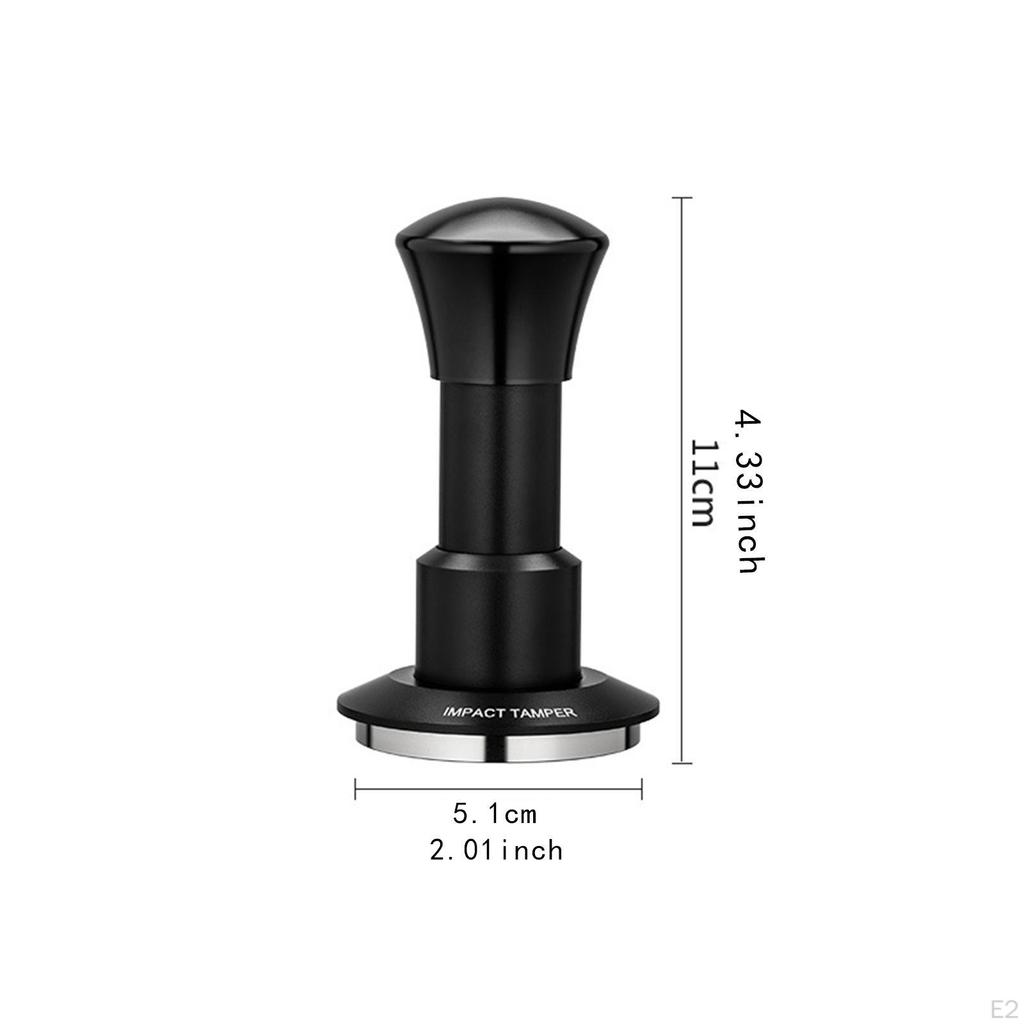 Adjustable Stainless Steel Coffee Tamper with Spring Mechanism, Ideal for Office and Camping