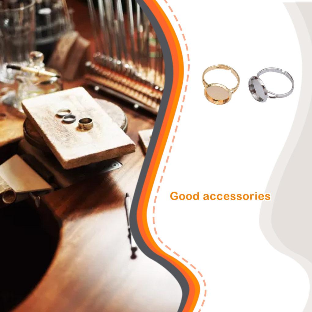 Латунная основа для кольца Портативный DIY Модный Регулируемый Открытый конец Однотонный 12 мм Держатель для изготовления ювелирных изделий Фурнитура Аксессуары