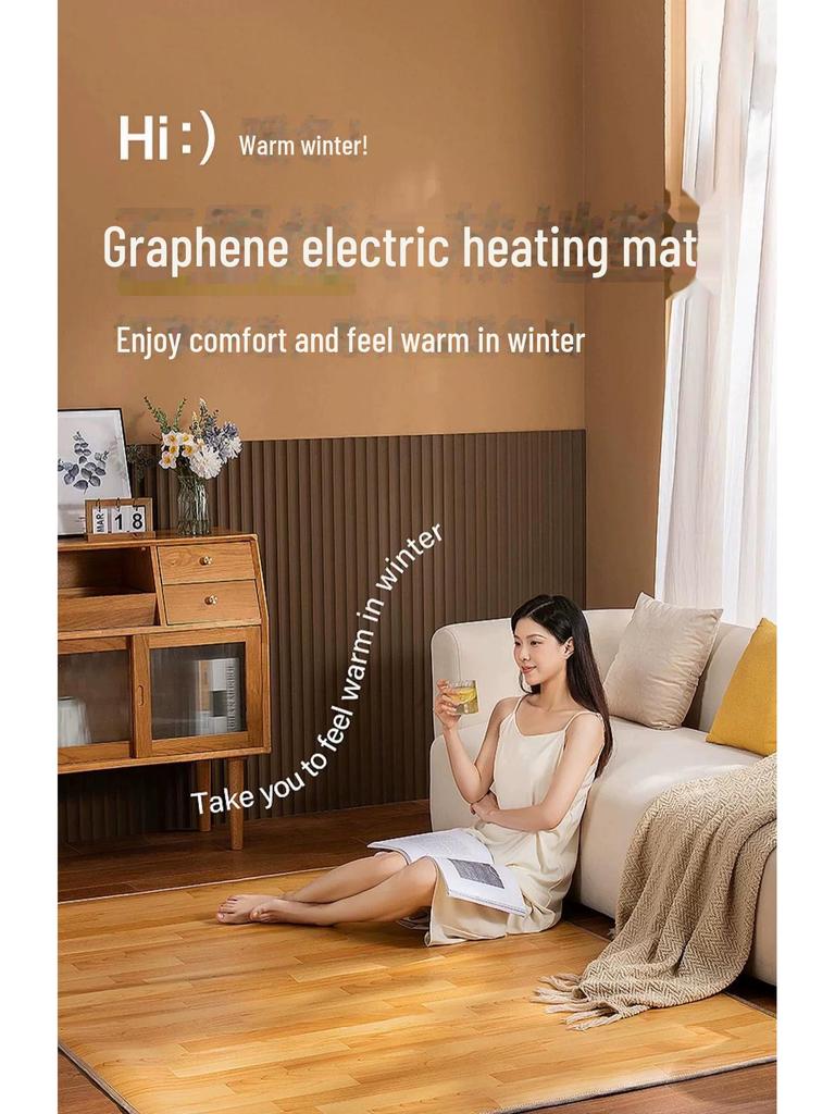 Graphene Crystal Electric Heating Mat for Floors - Ideal for Living Rooms and Yoga.