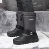 Мужские зимние теплые ботинки для снега, резиновые походные ботинки, уличные сапоги до колена, водонепроницаемые, большого размера