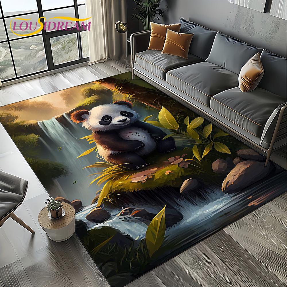 3D Мечта Животное Мультфильм Панда Милый Ковер Коврик для Гостиной Спальни Дома Украшение Дивана, Детский Коврик Нескользящий Напольный Коврик Подарок