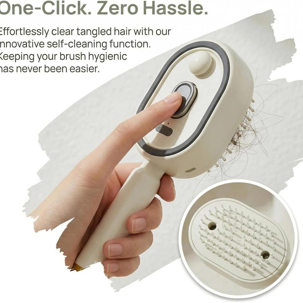 Electric Spray Air Cushions Massage Comb 3 in 1 Self Cleaning Steam Essential Oil Brush Rechargeable Spray Scalp Massager Combs