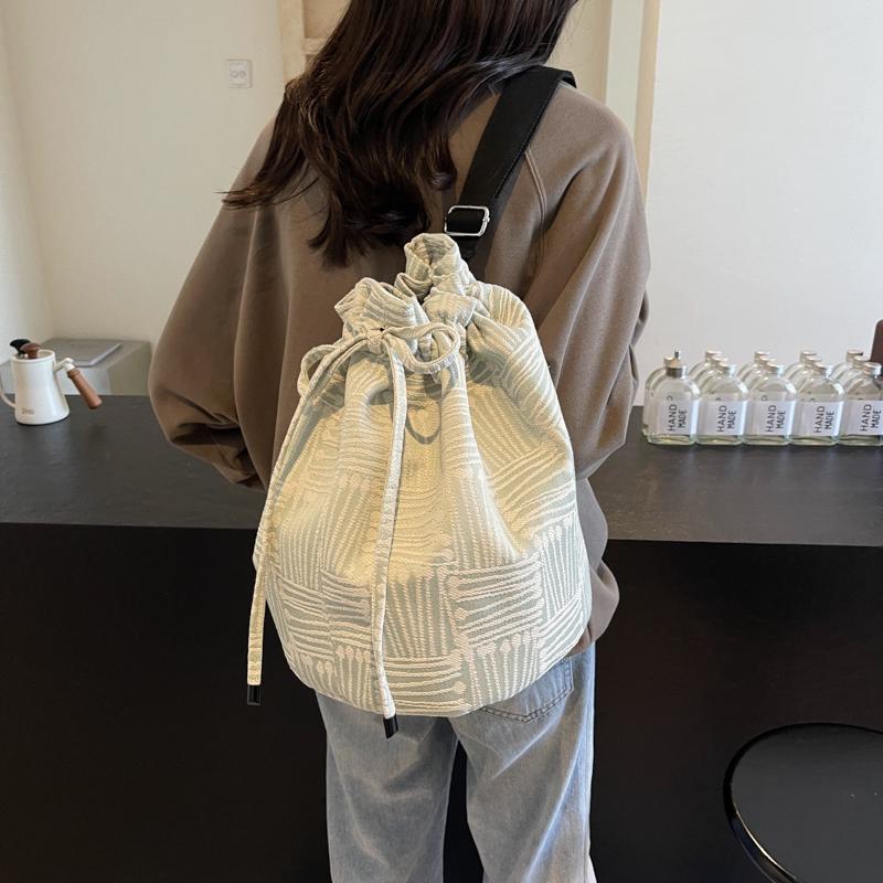 Женская сумка через плечо I вместимость сумка через плечо с завязками однотонная сумка-ведро