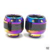 2PCS Burning Titanium Motorcycle Frame Slider Aluminum Front Fork Cup Falling Crush Protector Carbon Fiber for Motorbike