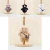 Short Plush Soft Bear And Cat Keychain Accessories In Multiple Colors Adorable