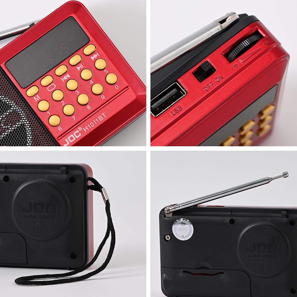 Портативное цифровое FM-радио Перезаряжаемый радиодинамик BT 5.4 со светодиодным дисплеем Карманное радио Подарки для пожилых людей