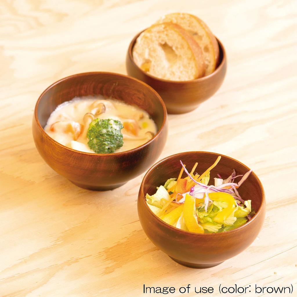 Yamanaka Lacquerware Kashoan Wooden Bowl, Soup Bowl, Large, Approx. 12cm, Cherry Blossom Design, Natural, SO-0564