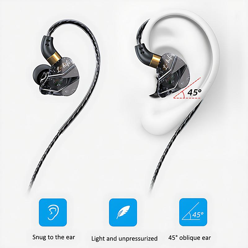 VAORLO Оригинальные проводные наушники 9D HIFI с мощными басами и микрофоном для спорта, игр и музыки