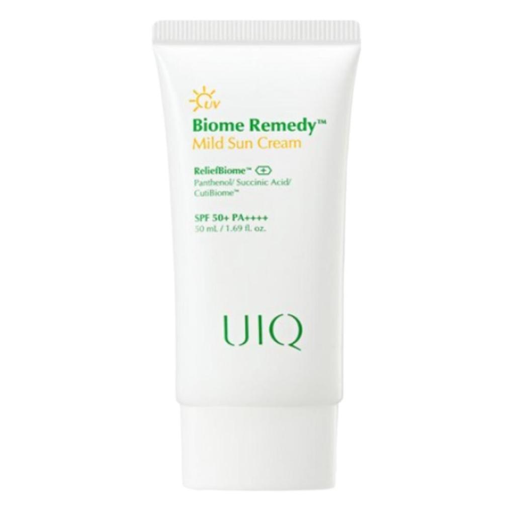 UIQ Biome Remedy Мягкий солнцезащитный крем SPF50+ PA++++ Успокаивающая минеральная УФ-защита 50 мл