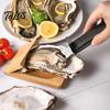 Удобный инструмент для подготовки морепродуктов, открывалка для устриц, нож с зажимом, лезвие из нержавеющей стали и эргономичная деревянная основа, нескользящий открыватель для кухни