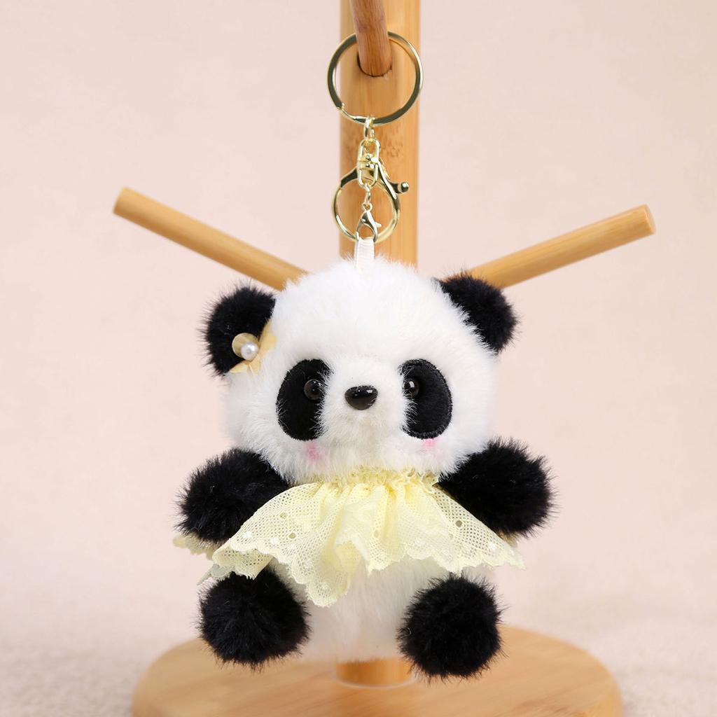 Cute Panda Fairy Doll Pendant Keychain Small Doll Plush Toy Girls Bag Pendant Doll