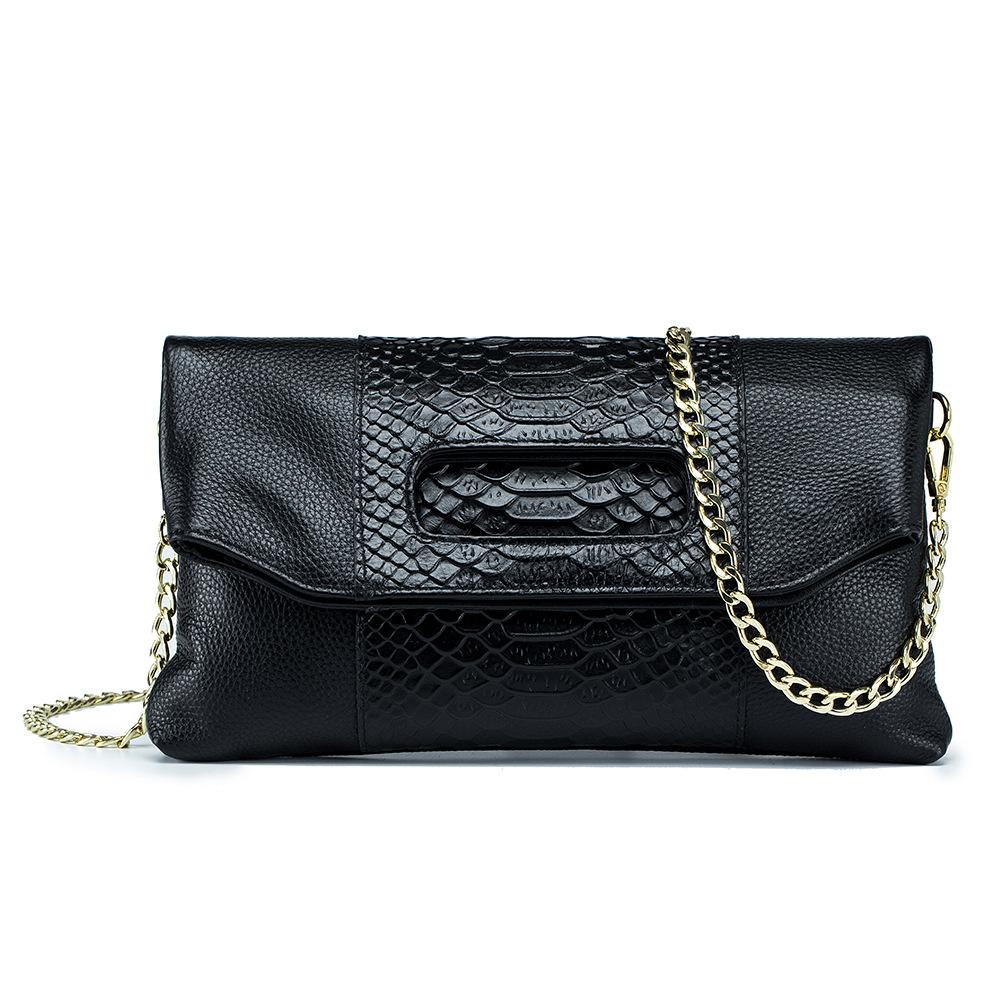 Клатч из натуральной кожи с узором аллигатора, женская сумочка из крокодиловой коровьей кожи, женская роскошная сумка через плечо или кроссбоди на цепочке