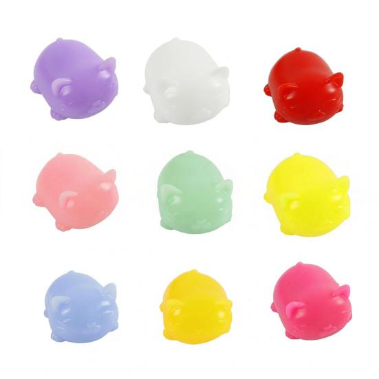 Kitten Squeeze Stress Toy, Soft Cat Fidget Ball, Cute Animal Decompression Toy for Office Desk, Gift for Cat Lovers