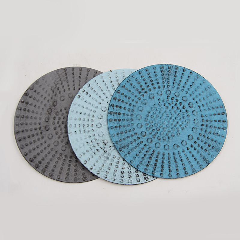 Домашний декор Синий круглый настенный подвесной декор Металлическое настенное украшение Подвесной светильник Металлический диск неправильной формы