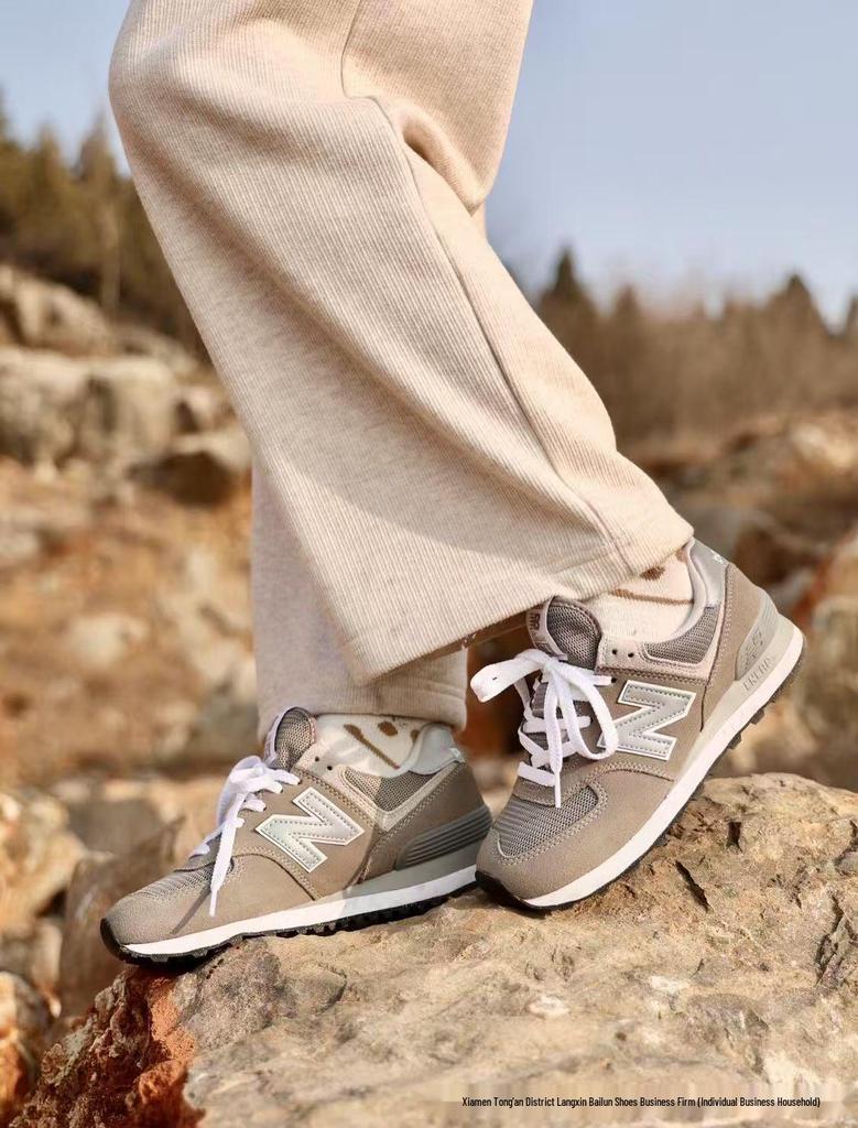 New Balance NB574 Серые Ретро Беговые Кроссовки для Мужчин и Женщин