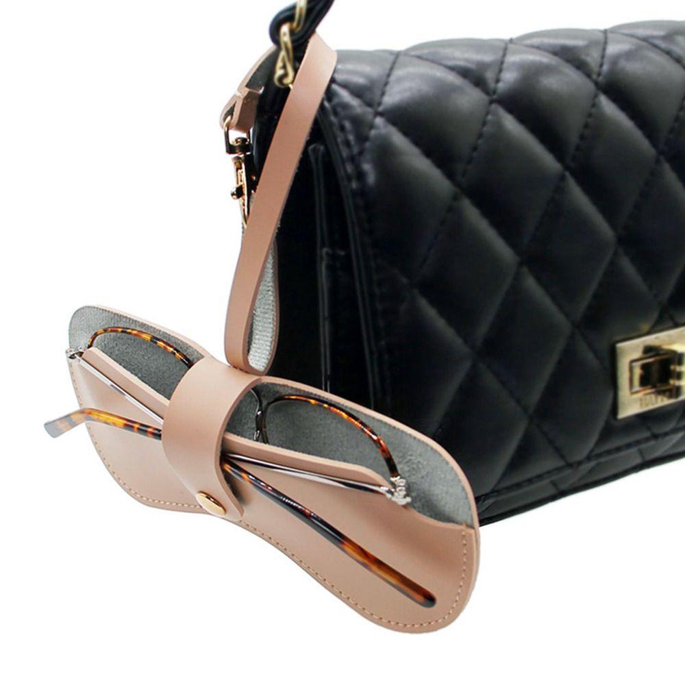 Travel Handmade Hanging Wrist PU Leather Glasses Storage Box Sunglasses Case Glasses Bag