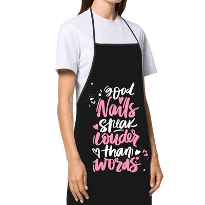 Модный фартук с рисунком лака для ногтей и губной помады, фартук для маникюриста, нагрудники, рабочая одежда для маникюриста, фартуки для женщин и мужчин, водонепроницаемый фартук