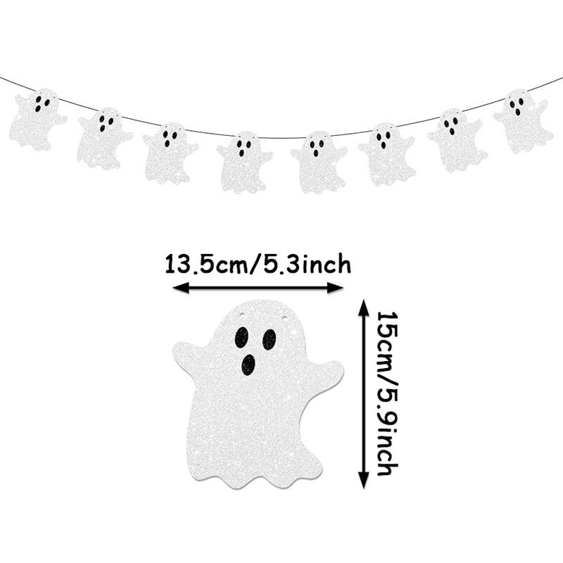 Баннер для украшения тематической вечеринки на Хэллоуин, украшение атмосферы фестиваля призраков, баннер-призрак, паук, летучая мышь, принадлежности для украшения