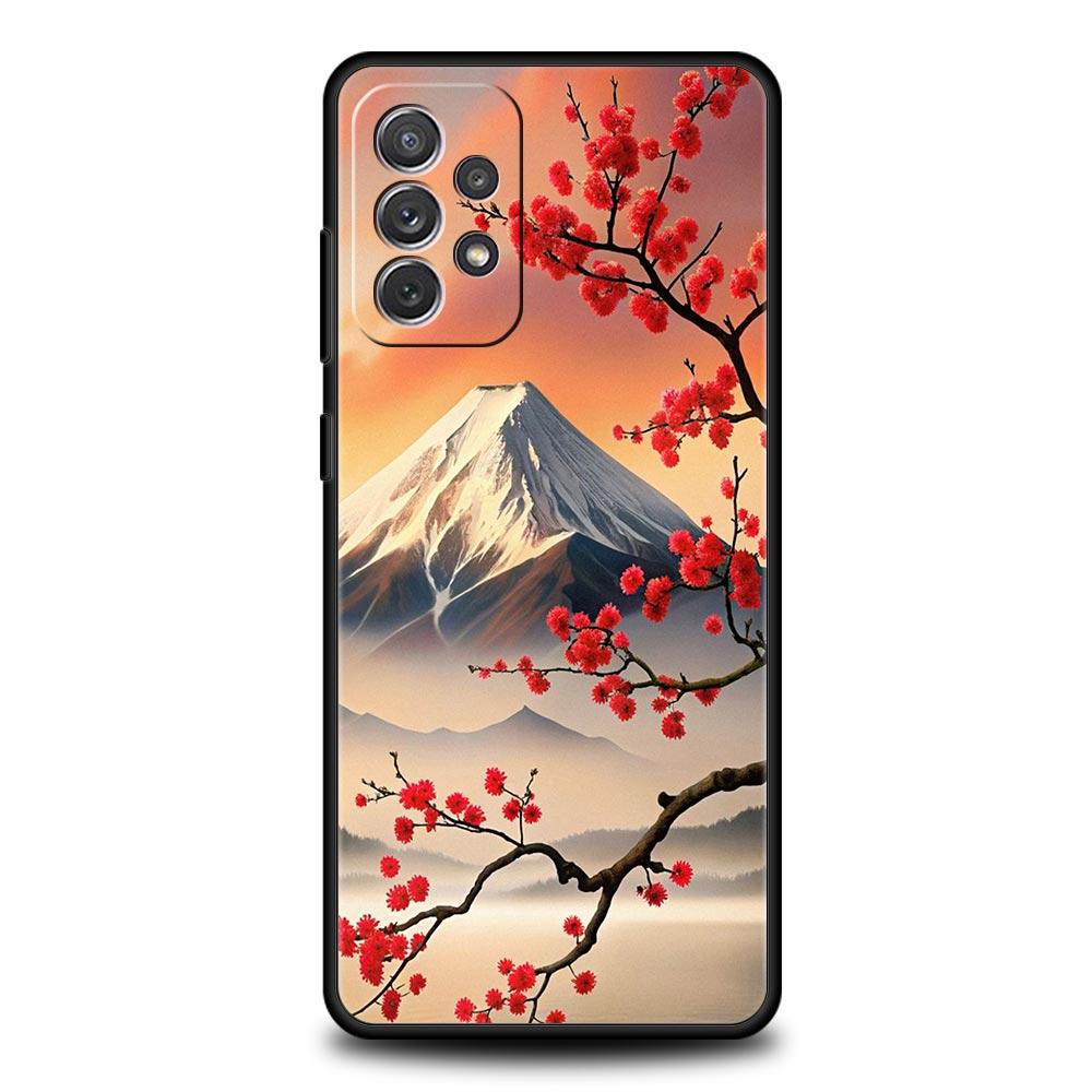 Япония Гора Фудзи Картина Цветение сакуры Чехол для телефона Для Samsung A17 A07 A55 A35 A25 A15 A05 A33 A21s A41 A73 A53 A51 A71 Чехол