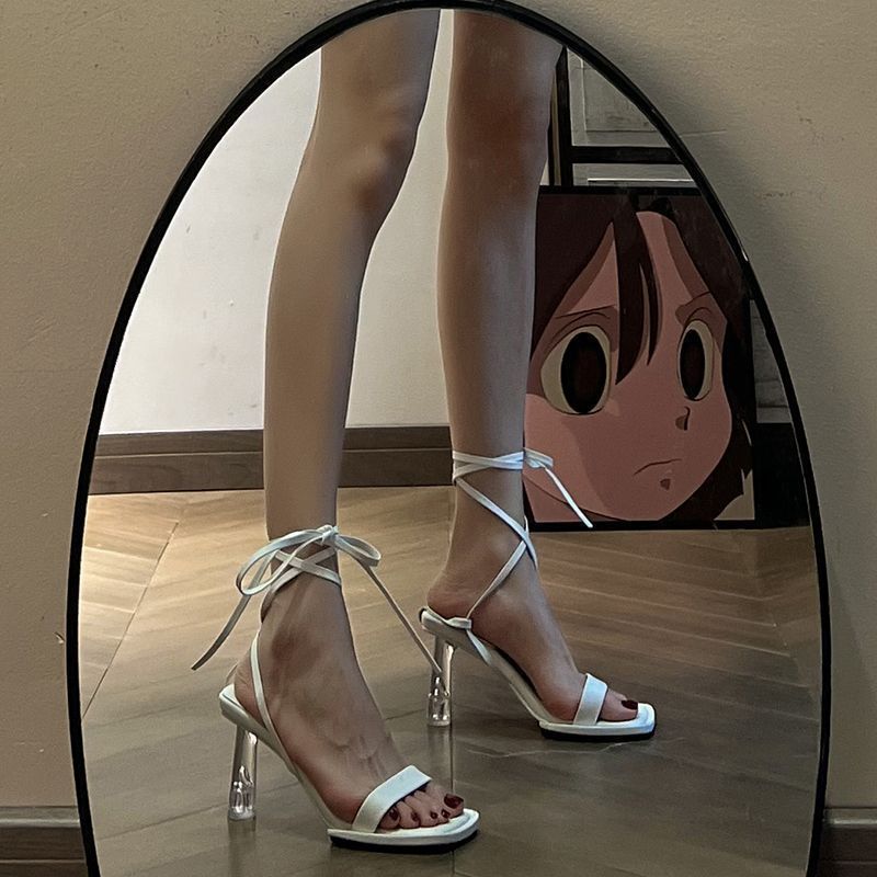 High heels female strap sandals popular summer Internet celebrity niche Roman sandals fairy open toe fashion style