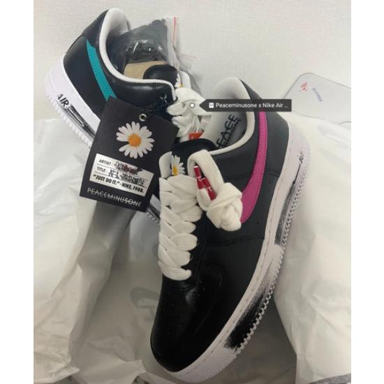 Peaceminusone x Nike Air Force1 “Para-Noise 3.0” Мужские Черный Зеленый Розовый AQ3692-004