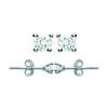 [L5023] - 'Essentiel' Silver Earrings, Silver-white (rhodium-plated) - 3 Mm