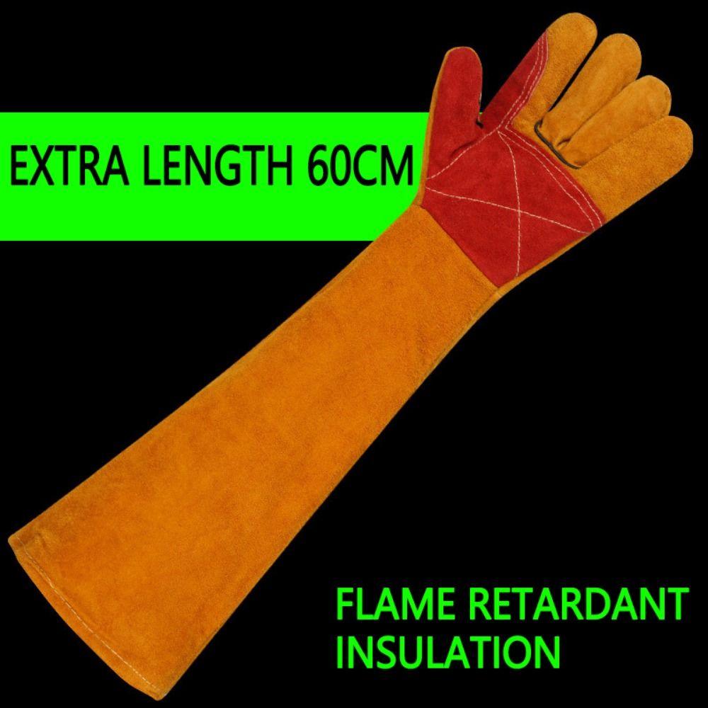 Lengthen 60cm Work Safety Gloves Comfortable Leather Working Gloves Farms