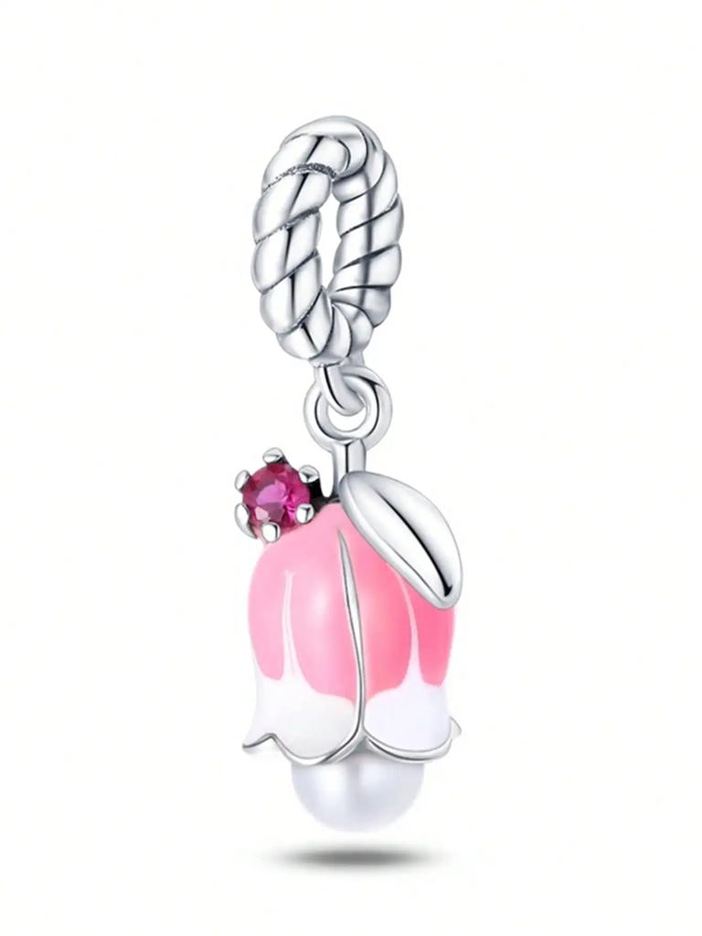 Charms Plata Copper Colors Colorful Butterfly Flowers Beads Charm Pendant For Original Bracelet For Women Diy Jewelry Love Gift