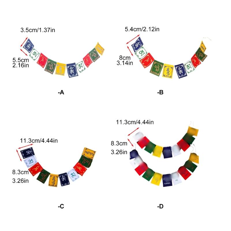 Tibetan Prayer Flags Small Backpacks Decors Colorful Buddhist Blessing Ornament Suitable for Hiking Camping Travel Present