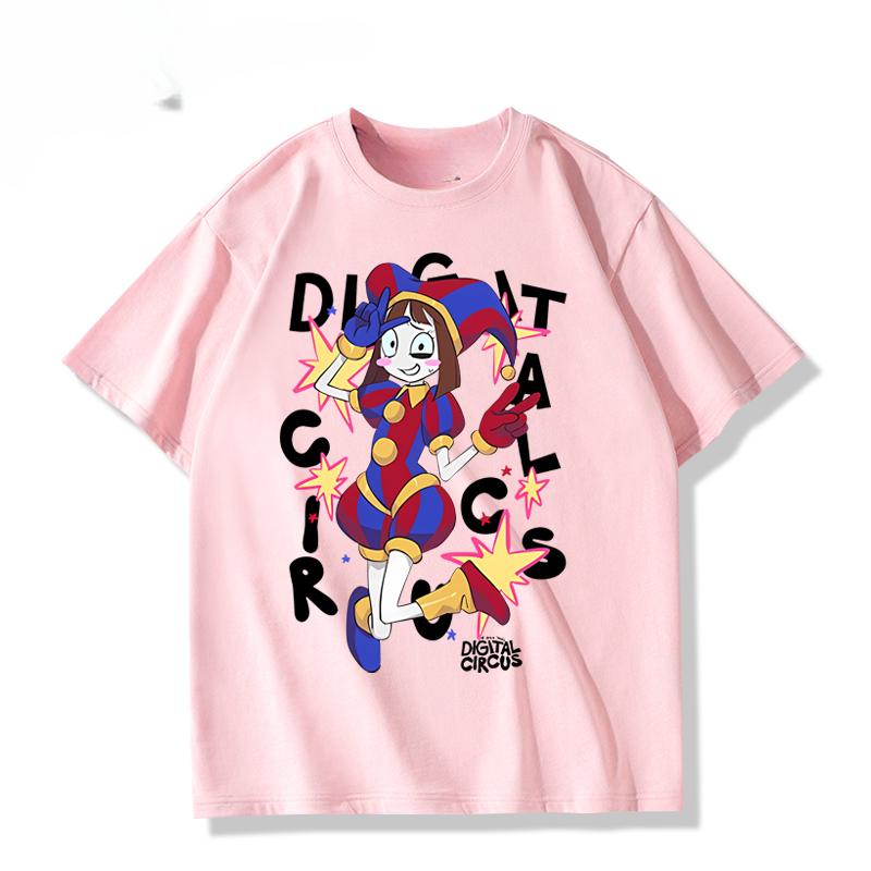 Футболка с изображением персонажей мультфильма «Волшебный цифровой цирк» (ACG), подарок. Отводит пот и быстро сохнет.