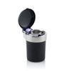Blue Led Car Ashtray In the Shape of a Luminous Trash Can