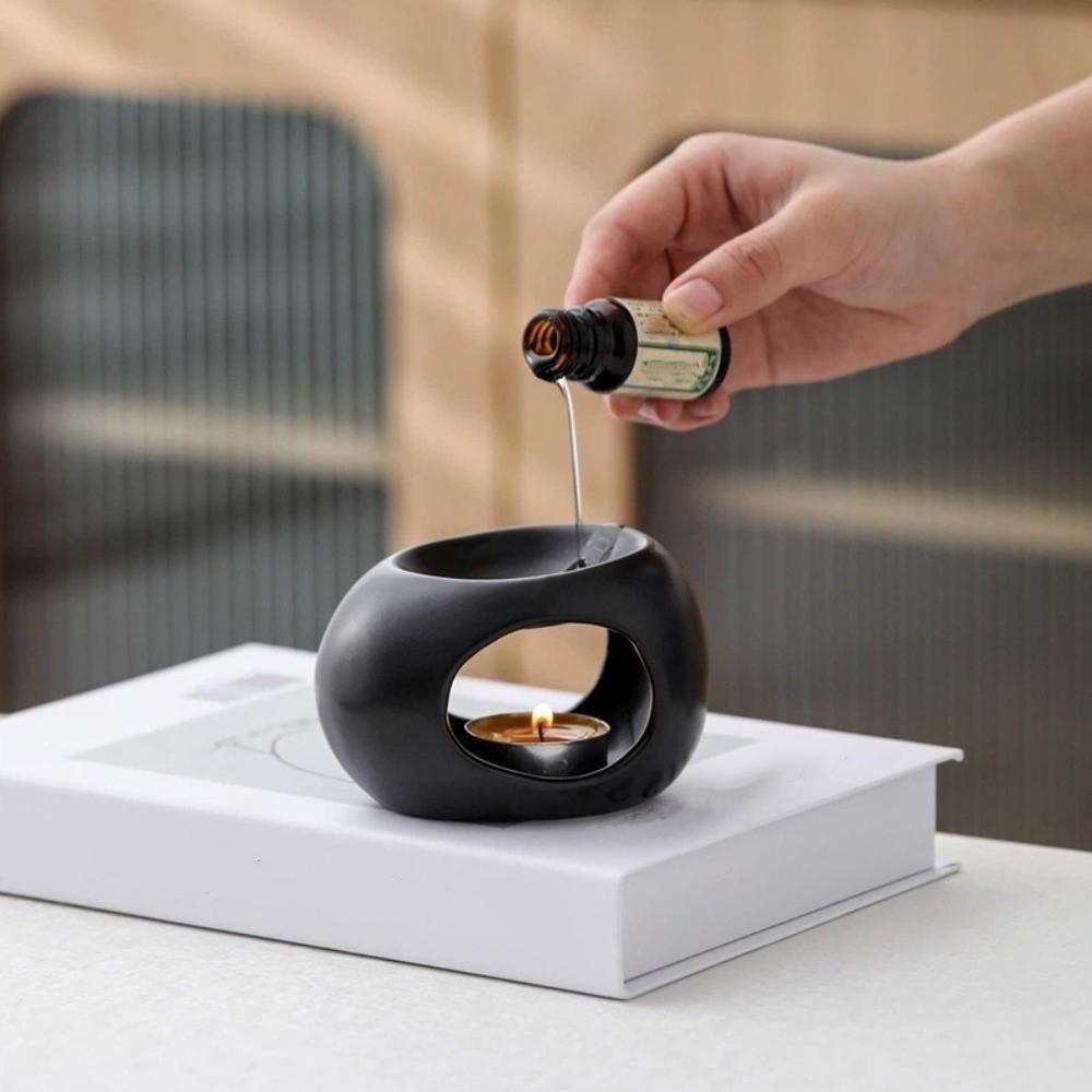 Minimalist Essential Oil Burner Ceramic Aromatherapy Burner Candle Heating Holder Yoga Studio