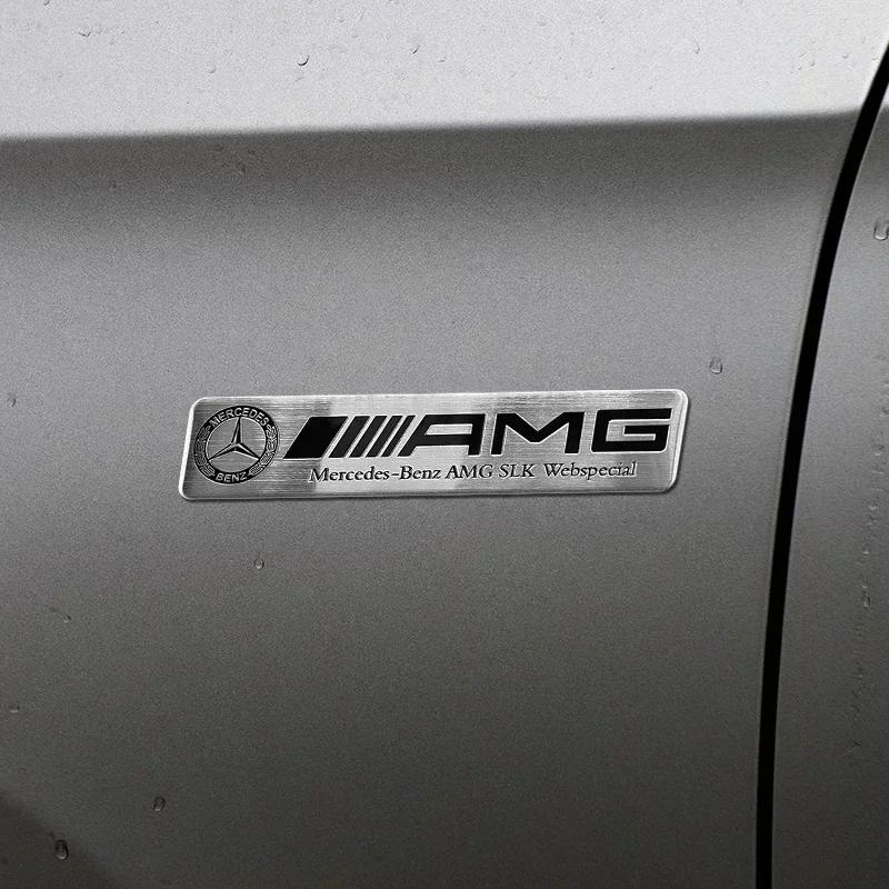For AMG 3D Metal Badge Car For Mercedes Benz Styling Stickers Decal Accessories W204 W205 W212 W213 W221 W177 W246 GLA GLC CLA A HF1