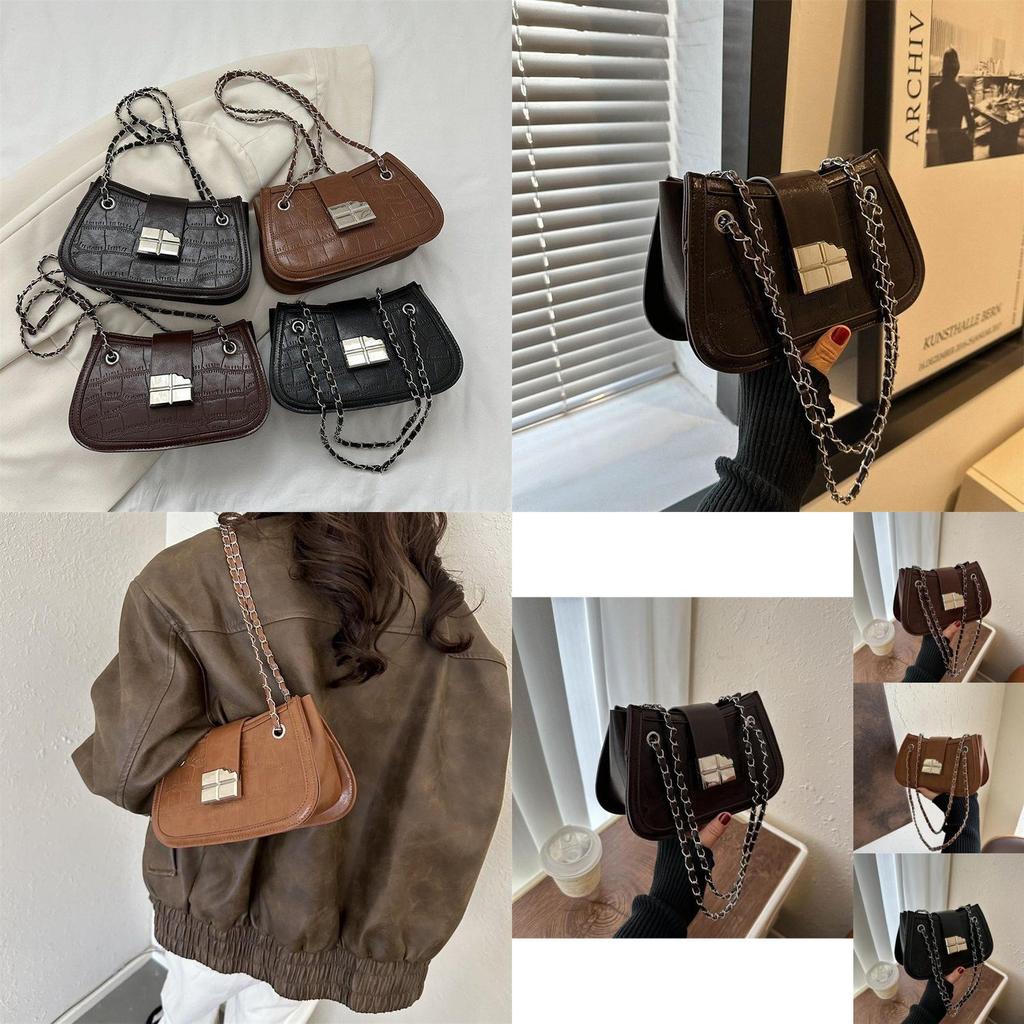 Stylish Vintage Chic Women's Shoulder Bag Trendy Casual Commute Chain Small Purse