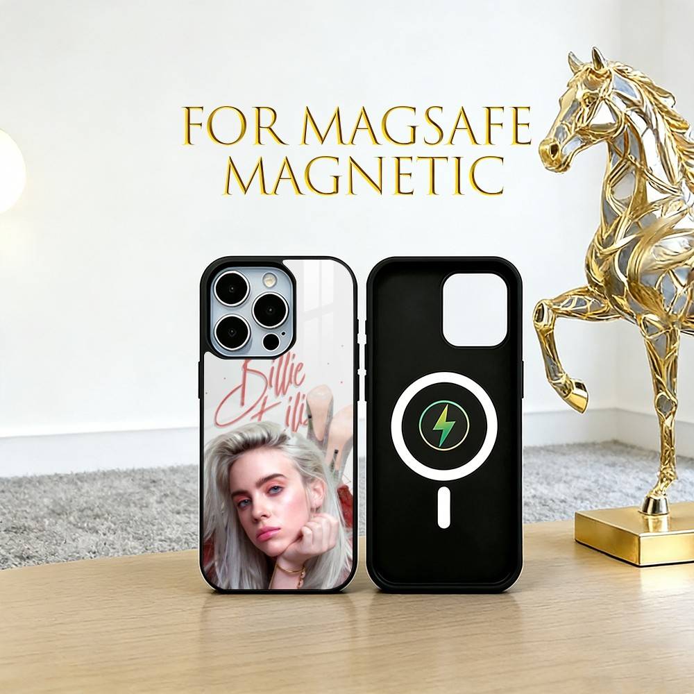 Чехол для телефона Billie Eilish для iPhone 17, 16, 15, 14, 13, 12, 11 Plus, Pro, магнитный, для Magsafe, беспроводной зарядки